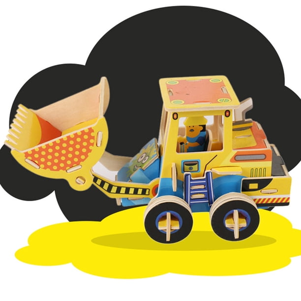 XWSHYW Juguetes para Niños Pequeños Rompecabezas de Coche de Madera Diy para Niños, Juguetes Educativos de Aprendizaje