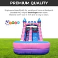 thumbnail image 4 of Pogo Bounce House Crossover Kids Inflatable Water Slide, Pink Unicorn, 12 ft, No Blower, 4 of 8