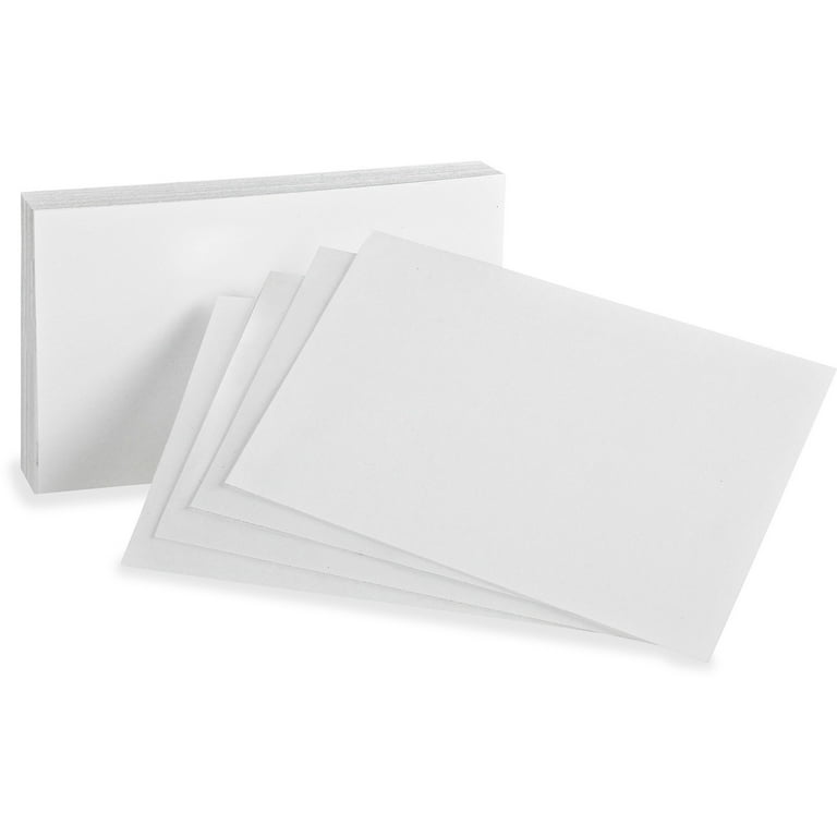 Unruled Index Cards, 3 x 5, White, 100/Pack Unruled Index Cards, 3 x 5, White, 100/Pack