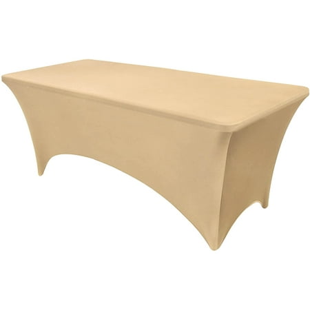 

Transform Your Table: Beige Fitted Tablecloth for 4 Foot Rectangle Tables - Beige