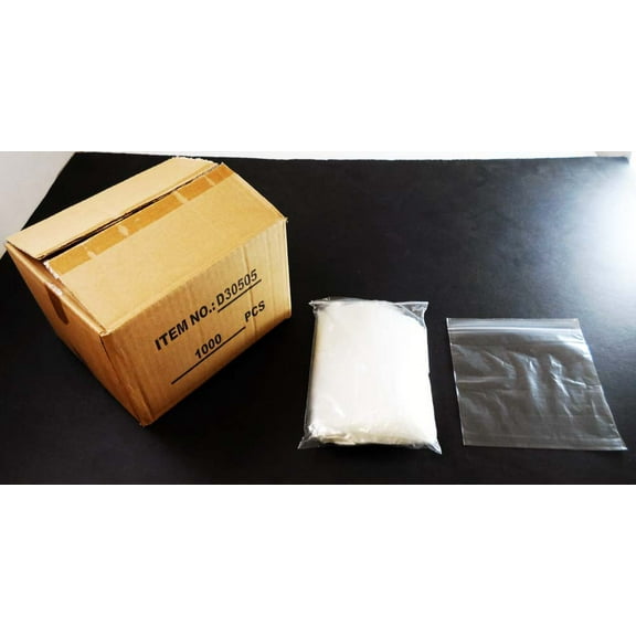 HAWK 1000 Count Plastic Resealable Bags | 5" x 5" (12.7 cm x 12.7 cm) Square | Robust 2.5 mil Thickness | Ideal for Photos, Crafts & More | Durable & Reusable