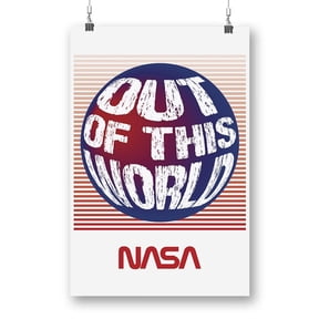 NASA Out Of This World Grunge Text Poster - NASA Designs,