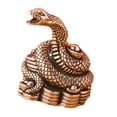 thumbnail image 2 of Estatua de serpiente de latón, escultura Animal, adorno de escritorio, figura en miniatura para gabinete, 2 of 9