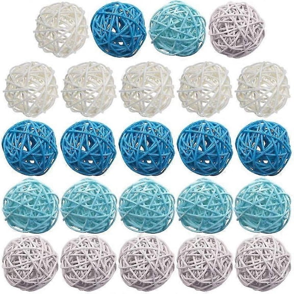 Rattan Ball 24pcs 2 Inch Wicker Ball Decorative Ball Orbs Vase Fillers
