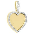 thumbnail image 2 of 10K Yellow Gold Diamond Heart Picture Memory Frame Pendant 1.30" Charm 0.10 CT., 2 of 6