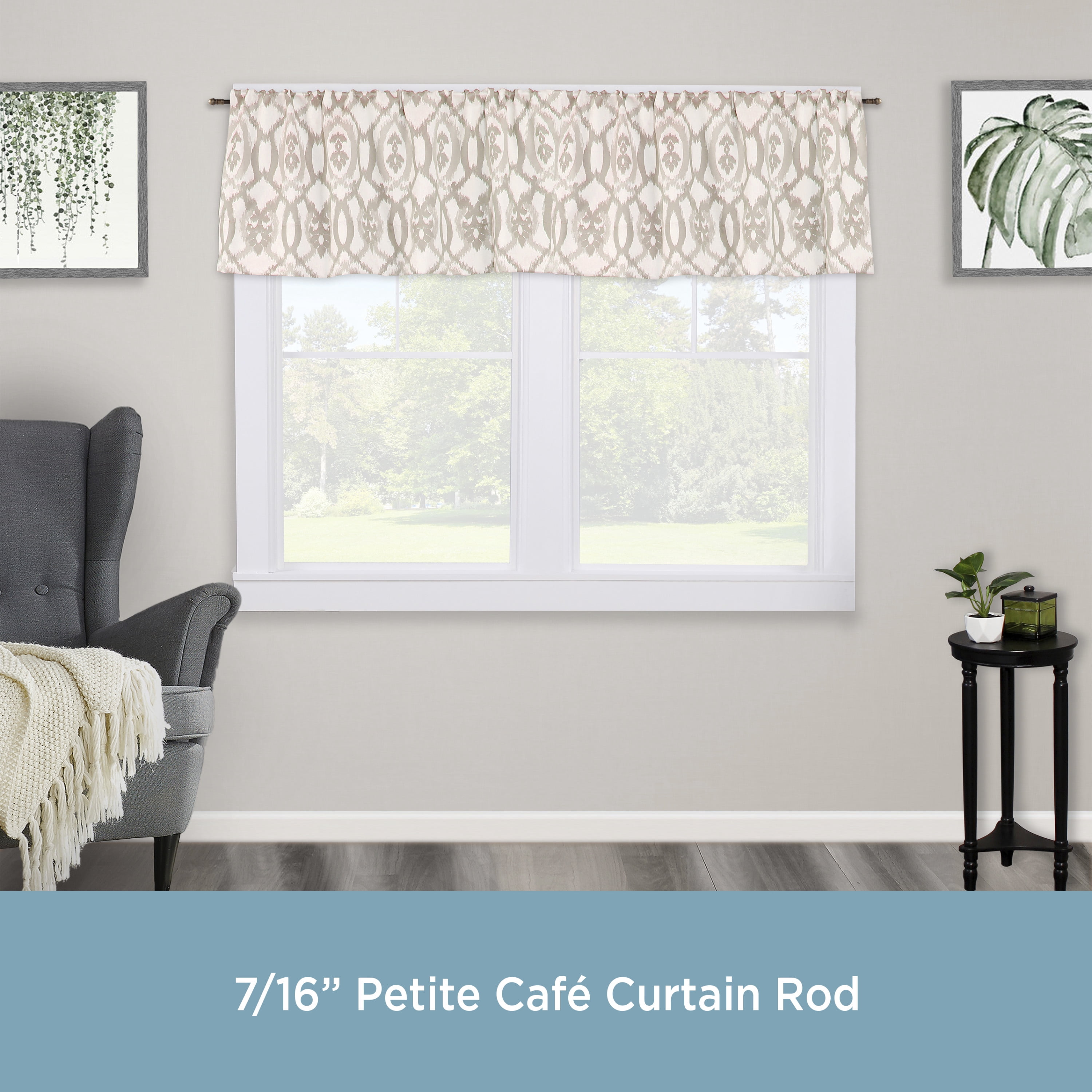 Kenney Dresden Petite Café Adjustable Curtain Rod 48-84 Inch, Oil Rubbed Bronze