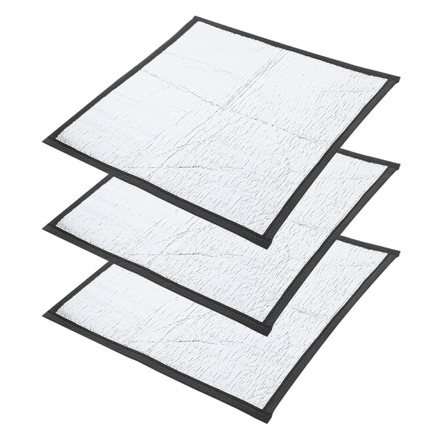 TABLZONE 3Pcs Reflective Thermal Heat Pad Silver for Reptile Tanks Safe Heating Mat for Frogs Geckos
