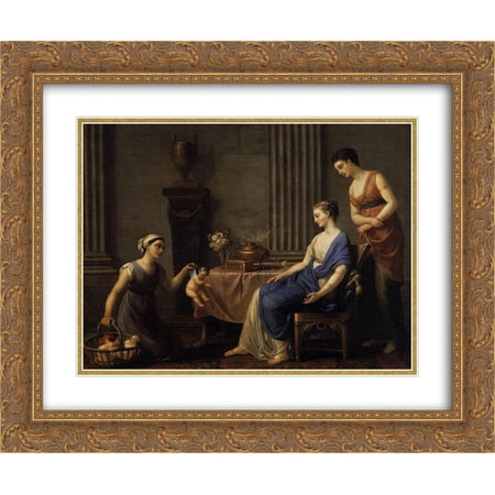Joseph Marie Vien 2x Matted 24x20 Gold Ornate Framed Art Print 'The Seller of Cupids'