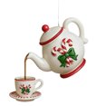 thumbnail image 2 of Dserhfy Christmas Teapot Ornament Holly Vintage Tea Cups And Pot Set Xmas Tree Hanging Ornaments 2D Acrylic Teapot Decor with Pouring Tea Effect for Tree Decor, 2 of 8