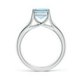 thumbnail image 2 of ANGARA Natural Solitaire 3 ct Aquamarine Split Shank Engagement Ring in 14K White Gold for Women (Size-10x8mm) | March Birthstone, Anniversary, Jewelry Gift for Women | Natural Aquamarine Ring, 2 of 10
