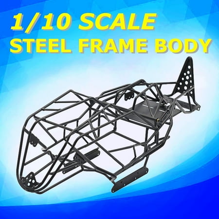 Rc Body Black Steel Frame Body Roll Cage Black for Wraith RC 1/10 Scale Axial RC Car Crawler Truck Metal ()