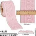 thumbnail image 2 of 1set Self-Adhesive XPE Grain Contact Paper Wall Stickers for Shelf Liner Dresser Drawer Locker Pink 80x6mm about 2.25m/pc 4pcs/set, 2 of 9