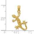 thumbnail image 3 of 14K Yellow Gold Charm Pendant Men'S 23 mm 18.5 Diamond-Cut Lizard, 3 of 3