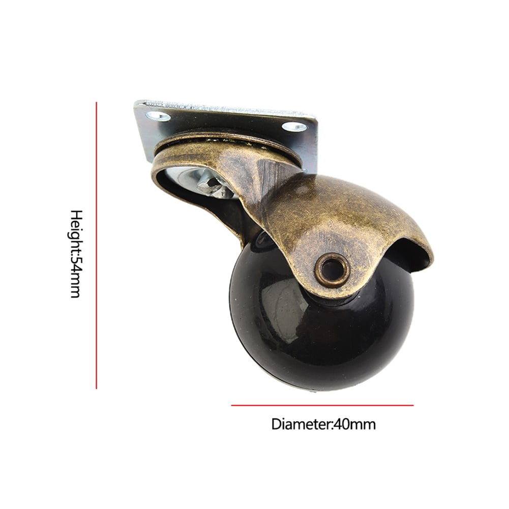 4Pcs 1.5" Ball Caster Small Caster Wheels For Sofa Furniture Bench Ottoman