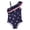 Blue, variant on Kids Toddler Girls One Shoulder Swimsuit Ruffled Floral Bathing Suits One Piece Hawaiian Bikini Short Swimwear for 5-12 Years Old