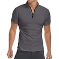 thumbnail image 2 of Toimothcn Polo Shirts For Men Lapel Short Sleeve Simple Solid Color Polo Shirts Buttons Up Breathable Loose Fit Sports Shirts Comfy Mens Clothing, 2 of 4