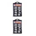 thumbnail image 2 of Shengyu 100pcs French Plastic Fingernails Solid Color Full Half Cover False Art Tips Accessory natural color 7-14cm 2Set, 2 of 6