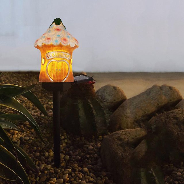 Decoración Al Aire Libre De Luces De Sendero De Casa De Resina, Estacas De Luz De Sendero De Paisaje, Luces De Cadena De Acera, Patio De Vacaciones, Callejones De Porche De Césped