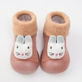 thumbnail image 3 of Ketyyh-chn99 Baby Girls Boys Booties Kids Shoes Baby Fleece Booties Newborn Unisex Booties Non-Slip Newborn Infant First Walkers Warm Shoes House Slippers for Baby Pink,5, 3 of 4