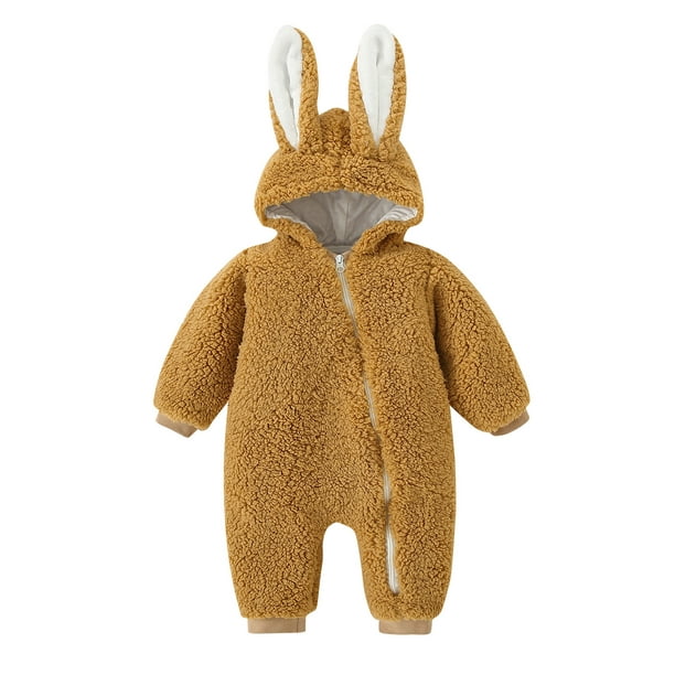 Infant Thick Jumpsuit Snowsuit Bunny Coat Boys Baby Warm Girls Hooded ...