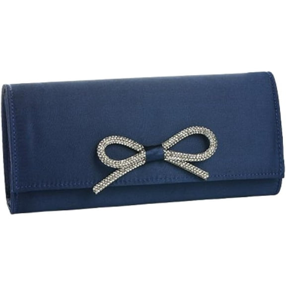 Rhinestone Bow Clutch Purses Women Chic Shiny Evening Handbag Evening Clutch Bag with Chain for Prom Wedding Party