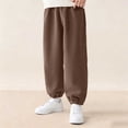 thumbnail image 2 of Plebaso Boys Girls Baggy Jogger Sweatpants Elastic Waist Casual Trousers Corduroy Pants with Pockets for Kids, 2 of 6