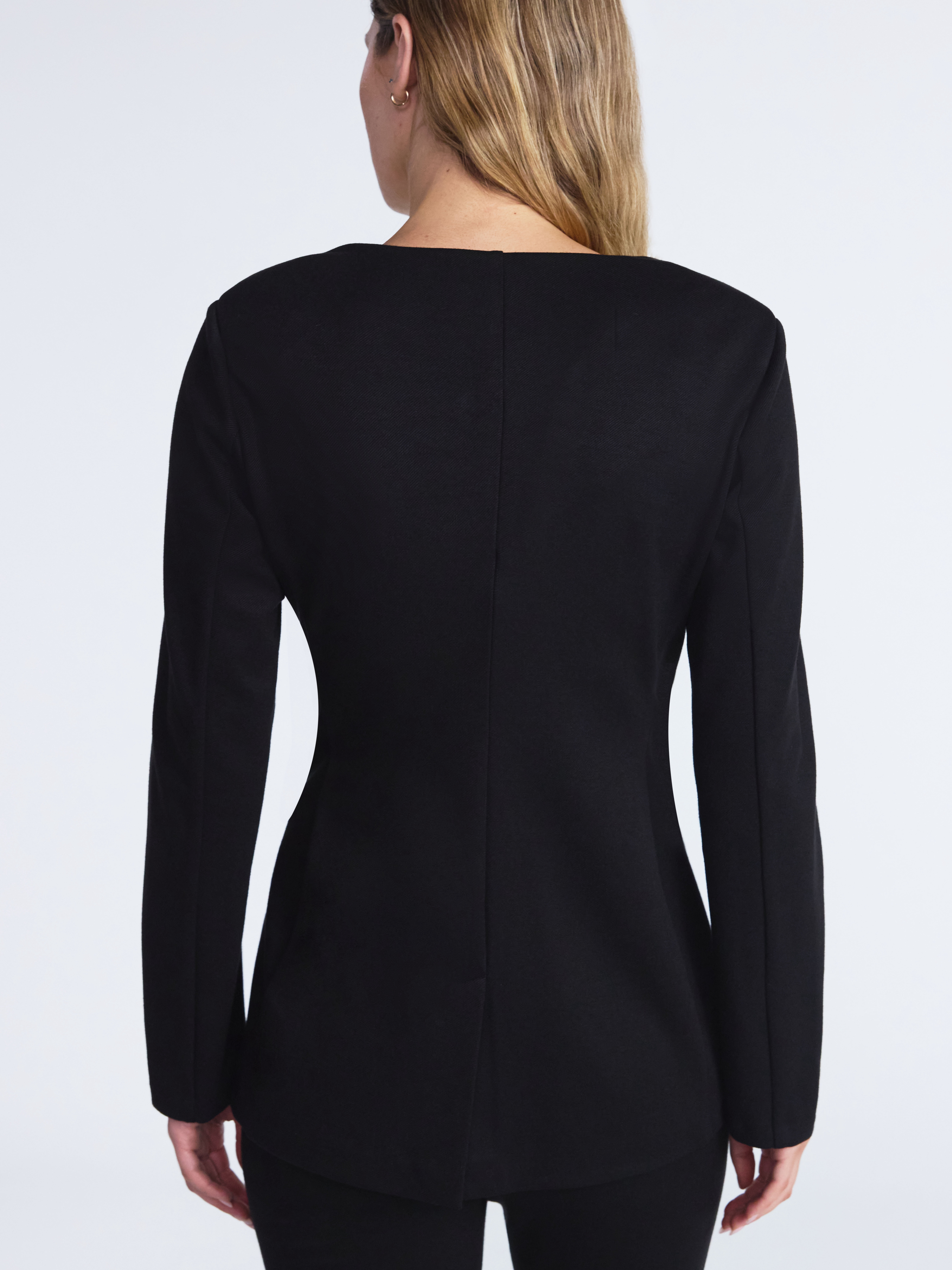 Scoop Women's and Women’s Plus Slim Fit Elongated Ponte Blazer, Sizes XS-4X