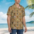 thumbnail image 4 of I Love Pickles Mens Hawaiian Shirt Short Sleeve Casual Button Up Tropical Summer Beach Shirt, 4 of 9