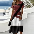 thumbnail image 2 of Spring Dresses for Women Wrap Tummy Control A-Line Mini V-Neck Short Sleeve Dress Evening Party Beach Vacation Sundress, 2 of 5