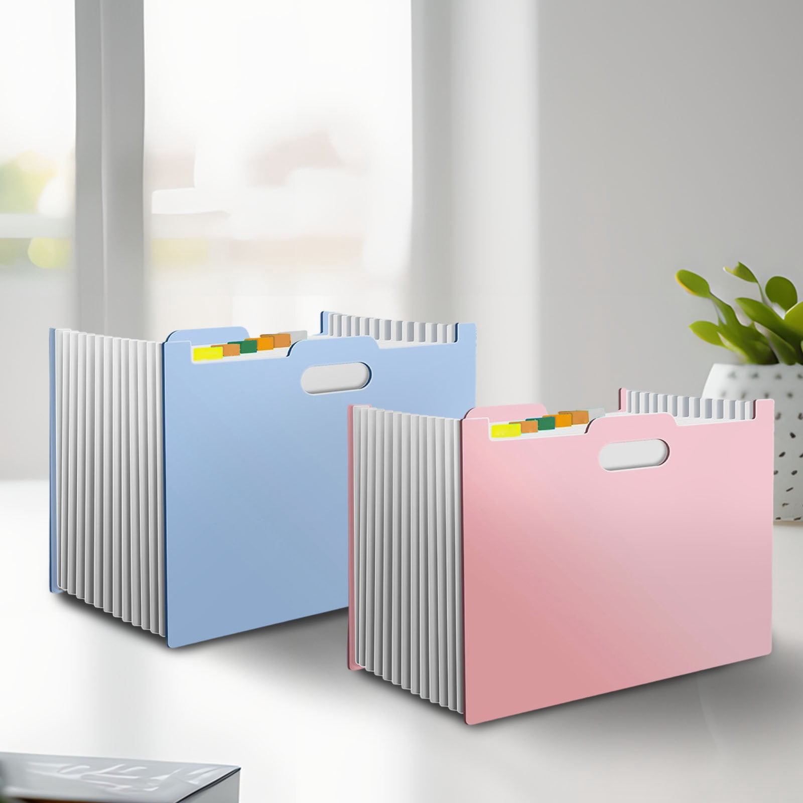 1Pcs Expanding File Folder, 13 Pockets Accordion File Organizer, Letter/A4 Size Document Organizer for Home Office School, Beige, 33*23.5cm/12.99*9.25in