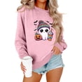 thumbnail image 4 of DORKASM Halloween Women's Sweatshirt Crew Neck Comfy Loose Fit Skeleton Hoodies Long Sleeve Funny Cute Causal 2026 Pumpkin Tops Fall Funny Print Sweatshirt Pink 5XL, 4 of 7