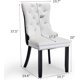 thumbnail image 3 of Leather Dining Chairs Set of 4, Tall Back Side Chair, Modern Upholstered Side Chair with Button Back Ring My Lux Decor Round, 3 of 12