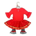 thumbnail image 2 of Emily Rose Girl's Holiday Theme Christmas Top & Leggings, 2 Piece Outfit Set (Reindeer, 6), 2 of 2