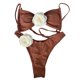 thumbnail image 1 of Traje baño dividido piezas para mujer, traje baño flores 3D, traje baño Sexy Push Up, trajes baño corte, 1 of 5