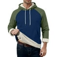 thumbnail image 2 of dGslk Mens Fleece Lined Hoodie Warm Pullover Sweatshirt With Drawstring Hood And Kangaroo Pocket For Cold Weather Comfort Royal Blue XL, 2 of 2