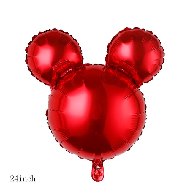 1PC Minnie Mickey Mouse Head Balloon Helium Globos 24inch Disney Mickey Foil Balloons Baby Shower Birthday Party Decorations Gao Jinjia LED