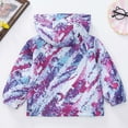 thumbnail image 6 of Curuila Toddler Girls Coat Long Sleeve Stars Print Hooded Zipper Jacket For Girls Lightweight Comfort Outerwear Size 3-4 Years, 6 of 8