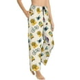 thumbnail image 2 of Naloa Travel Elements Print Women’s Ultra-Soft Comfy Pajama Lounge Pants with Pockets & Drawstring, 2 of 8
