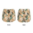 thumbnail image 6 of Sigee Tropical Leaves Flower for Women's Athletic Shorts High Waisted Running Shorts Pocket Sporty Short Gym Elastic Workout ShortsLarge, 6 of 9