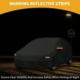 thumbnail image 3 of Unique Bargains Durable Waterproof Car Cover with Reflective Strips Black for Mazda 3 Hatchback 187.01"x72.83"x51.18", 3 of 8