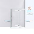 thumbnail image 6 of DreamLine Unidoor-X 48 3/8 in. W x 34 in. D x 72 in. H Frameless Hinged Shower Enclosure in Chrome, 6 of 12