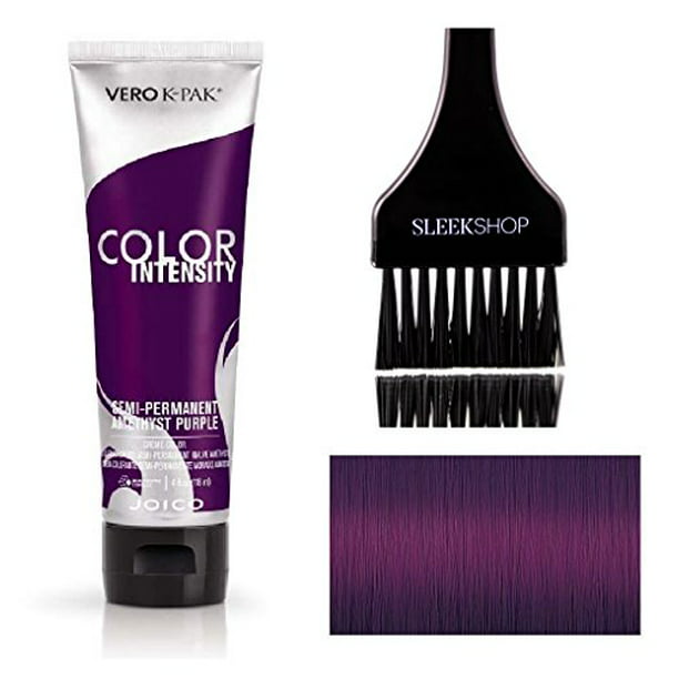 Joico Color Intensity Semi-Permanent Creme Hair Color (W/ Sleek Tint-Brush)  Dye Amethyst Purple - Walmart.com