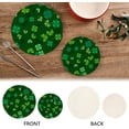 thumbnail image 3 of SKYSONIC Lucky Shamrocks Clovers Pot Holders Trivets, 2 Pcs Heat Resistant Trivets,St. Patrick's Day Cotton Thread Weave Mats for Hot Pads Pans Pot Bowl Teapot for Kitchen Decor, 3 of 7