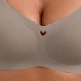 thumbnail image 5 of Yutgune Bras For Women Jelly Wireless Bra V Neck Heart Detail Support Lift Comfortable Everyday Bralette, 5 of 5