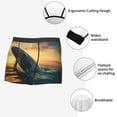thumbnail image 3 of Pofeuu Sunset Ocean Whale Print Men’s Boxer Briefs, Moisture-Wicking Underwear, Regular,Trunk-XX-Large, 3 of 5