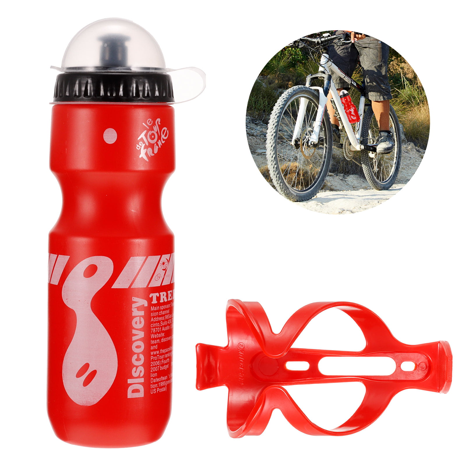 2 Portable Sport Water Bottle 21Oz Outdoor Travel Bicycle Bike Cycling Drink Jug 