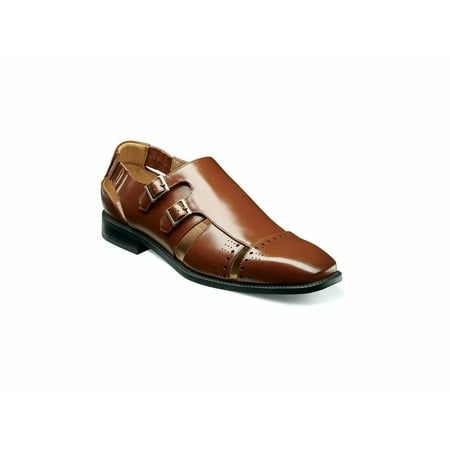 

Stacy Adams Calleo Fisherman Sandal Gunmetal Buckles Cognac Leather 25526-221