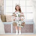 thumbnail image 7 of FORMRS Wearable Blanket Hoodie with Sleeves for Kids Cozy Flannel Sweatshirt, Brown Nordic Christmas, 7 of 7