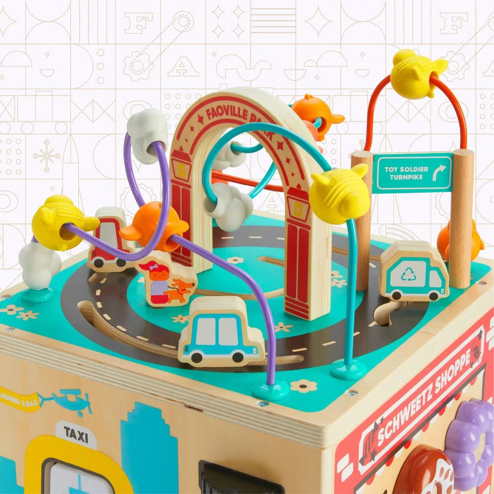F.A.O. Schwarz Busy City Activity Cube 5 Zones, 20+ Activities