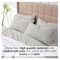thumbnail image 4 of 4-Piece Twin XL Sheet Set, 21-Inch Extra Deep Pocket Sheets, Deep Pocket Twin XL Fitted Sheet, Light Grey Pillow Cases Set of 2, Standard Pillowcases, Light Grey Sheets, 4 of 9